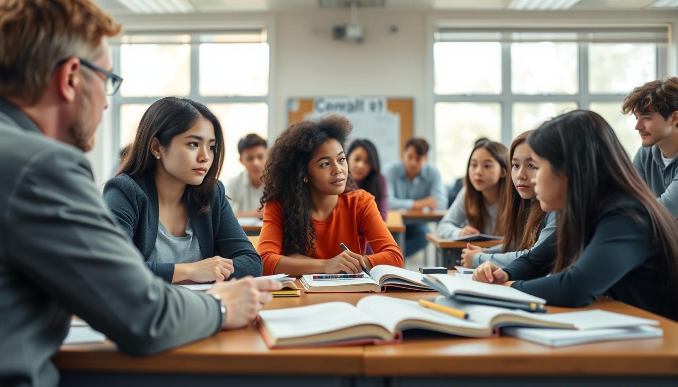 Student preparing for exams with study materials