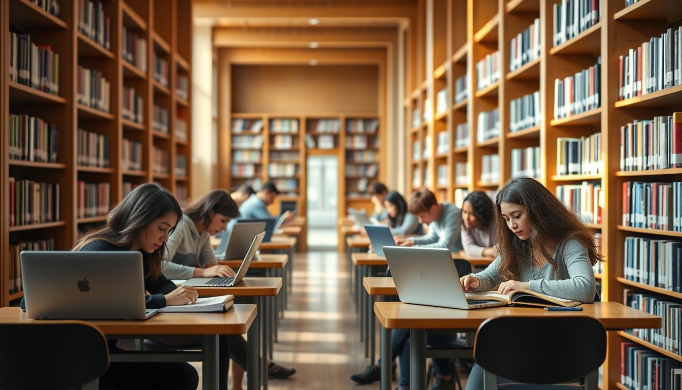 Students working in research laboratory